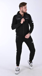 Спортивні костюми чоловічі на флісі (чорний) оптом Туреччина