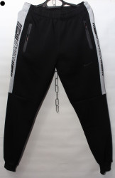 Спортивные штаны мужские на флисе (black) оптом 41596082 01-3