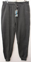 Спортивные штаны мужские БАТАЛ на флисе (gray) оптом 08756492 K2203-18