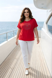 Футболки женские БАТАЛ оптом 70826519 2607-37