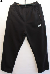 Спортивные штаны мужские на флисе (black) оптом 37045618 01-4