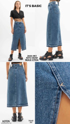 Юбки джинсовые женские ITS BASIC оптом 93574260 2668-4-3