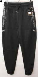 Спортивные штаны мужские на флисе (black) оптом 82051673 WK7123-4