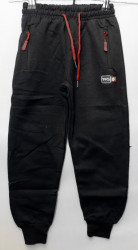 Спортивные штаны подростковые на флисе (black) оптом 29351784 03-39
