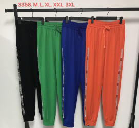 Спортивные штаны женские ПОЛУБАТАЛ (оранжевый) оптом 56394781 3358-33