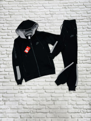 Спортивные костюмы мужские на флисе (черный) оптом 82650913 N1105-70