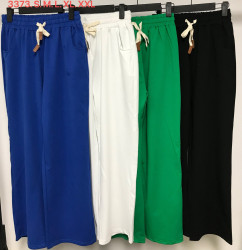 Спортивные штаны женские (черный) оптом 95637142 3373-8