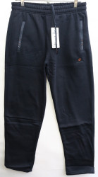 Спортивные штаны мужские на байке (темно синий) оптом 15873062 13303-34