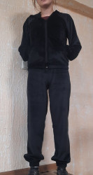 Спортивные костюмы подростковые на меху (black) оптом 32650149 03-7