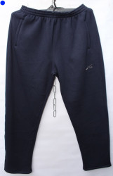 Спортивные штаны мужские БАТАЛ на флисе (dark blue) оптом 21384570 05-18