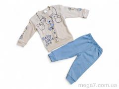Пижама, Kids-modnik оптом 35600 блакитний реглан-штани