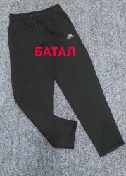 Спортивні штани чоловічі БАТАЛ на флісі (чорний) оптом Туреччина