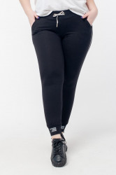 Спортивні штани жіночі БАТАЛ на флісі оптом