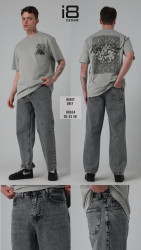 Джинси чоловічі I8DENIM оптом THREE BLACK  
