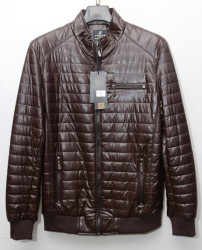 Куртки кожзам мужские FUDIAO (brown) оптом 74651928 605-16