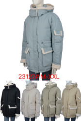 Куртки зимние женские (голубой) оптом 97340158 23127-30