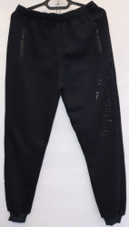 Спортивные штаны мужские на флисе (black) оптом 20715348 03-12