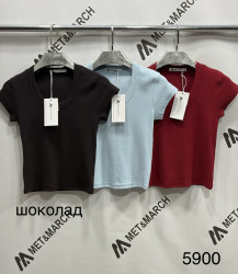 Футболки женские (шоколад) оптом 91875023 5900-57