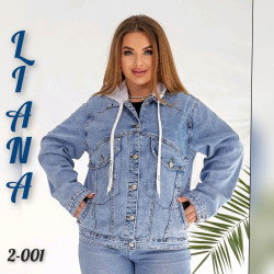 Куртки джинсові жіночі БАТАЛ оптом Liana