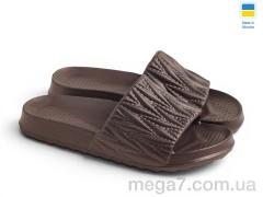 Шлепки, Rai shoes оптом ДС81 шоколад