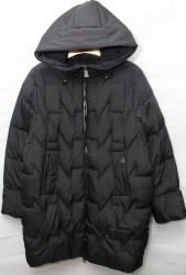 Куртки зимние женские QIANZHIDU ПОЛУБАТАЛ (black) оптом 20915483 M911003-32