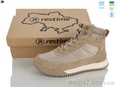 Ботинки, Restime оптом AWZ26810 beige