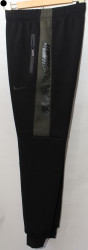 Спортивные штаны мужские на флисе (black) оптом 40295638 01-3