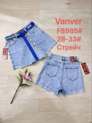 Шорты джинсовые женские VANVER ПОЛУБАТАЛ оптом Vanver 07418652 F8985-22
