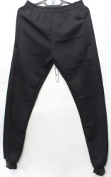 Спортивные штаны мужские на флисе (черный) оптом 43086517 01-17