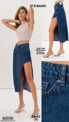 Юбки джинсовые женские ITS BASIC оптом 50136847 2626-25