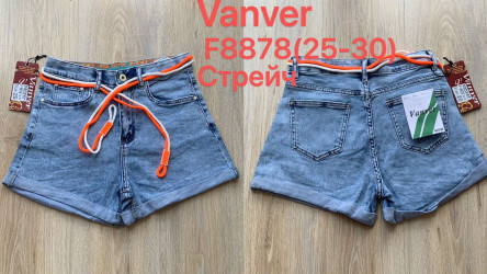 Шорты джинсовые женские VANVER оптом Vanver 18026439 8878-14