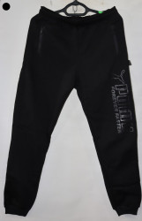 Спортивные штаны мужские на флисе (black) оптом 41079386 05-42