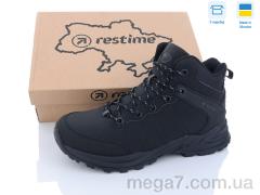 Ботинки, Restime оптом PMZ23132 black