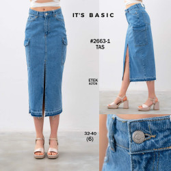 Юбки джинсовые женские ITS BASIC оптом 03182795 2663-1-1