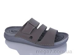 Шлепки, Oscar оптом 01-46 сірий к.