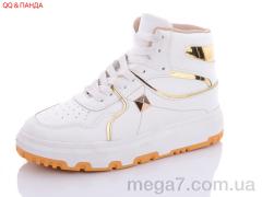 Кроссовки, QQ shoes оптом BK72 white-beige