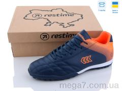 Футбольная обувь, Restime оптом Restime DM023920-1 navy-orange