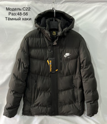 Куртки зимние мужские на меху (хаки) оптом 53162479 С22-83
