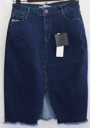 Юбки джинсовые женские SASHA WOMAN БАТАЛ оптом 26735084 4540-35