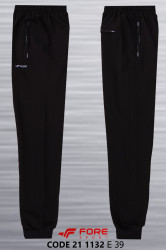 Спортивные штаны мужские на флисе (black) оптом 68425379 21-1132-24