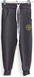 Спортивные штаны детские (серый) оптом 74568192 01-13