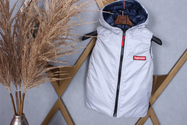 Жилетки двусторонние детские оптом 07521693 45535-19