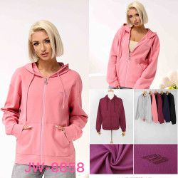 Спортивные кофты женские (бордовый) оптом 65140739 8858-35