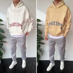 Худі чоловічі на флісі (мокко) оптом 