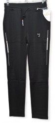 Спортивные штаны женские (черный) оптом 60527931 8002-91