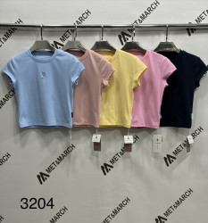 Футболки женские (пудра) оптом 56270419 3204-24