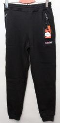 Спортивные штаны мужские на флисе (black) оптом 29065387 QA-27-39