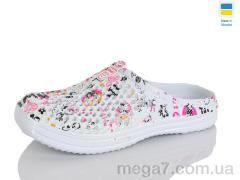 Кроксы, Зручне взуття оптом 107 біло-рожевий