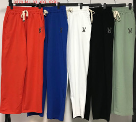 Спортивные штаны женские ПОЛУБАТАЛ (оранжевый) оптом 94781306 3370-17