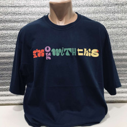 Футболки мужские (тёмно - синие) оптом 25381940 5109-111